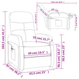 Massage Chair Light Grey Fabric - Extra Image