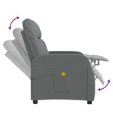Massage Chair Dark Grey Fabric - Close-Up Angle