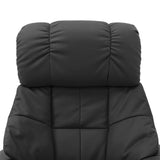 Massage Reclining Chair Grey Faux Leather and Bentwood