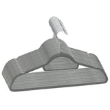 20 pcs Clothes Hanger Set Anti-slip Grey Velvet - Front View
