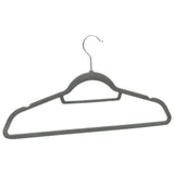 20 pcs Clothes Hanger Set Anti-slip Grey Velvet - 45-Degree Angle