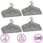 100 pcs Clothes Hanger Set Anti-slip Grey Velvet
