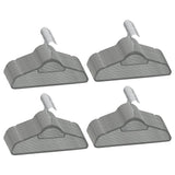 100 pcs Clothes Hanger Set Anti-slip Grey Velvet - Front View