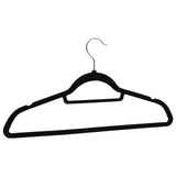 50 pcs Clothes Hanger Set Anti-slip Black Velvet - 45-Degree Angle
