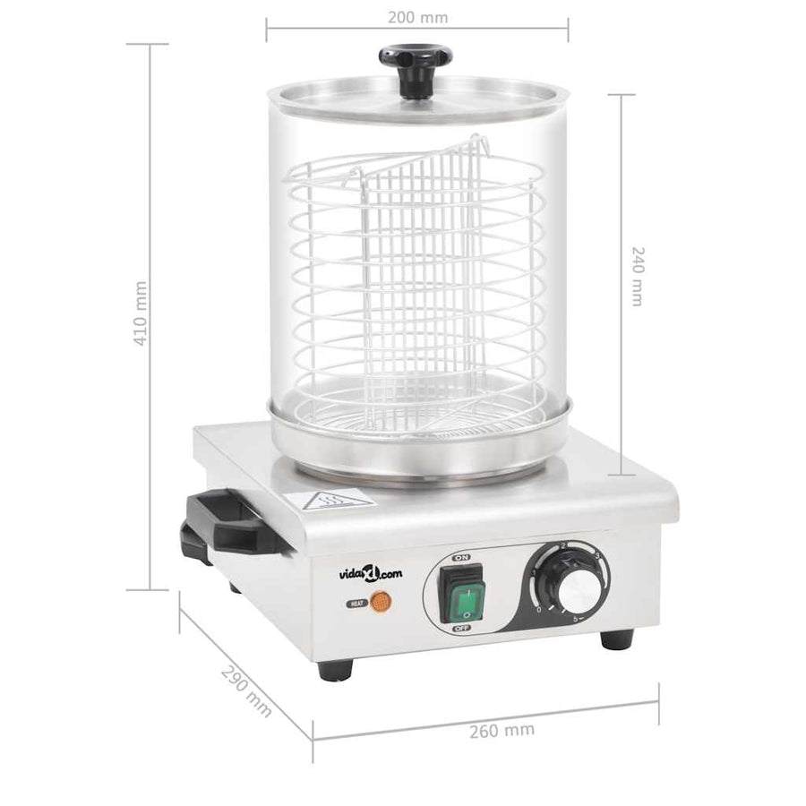 Hot Dog Warmer Stainless Steel 450 W