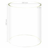 Glass Cylinder for Hot Dog Warmer 200x240 mm - Side View