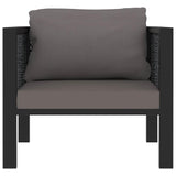 Sectional Sofa with Cushion Poly Rattan Anthracite