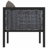 Sectional Sofa with Cushion Poly Rattan Anthracite - Side View