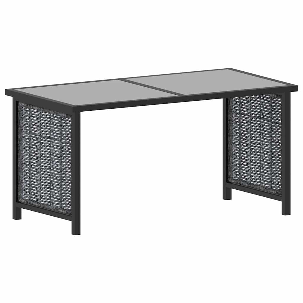 10 Piece Garden Lounge Set with Cushions Poly Rattan Anthracite