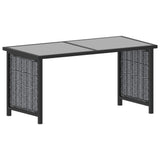 10 Piece Garden Lounge Set with Cushions Poly Rattan Anthracite - Top-Down View