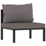 10 Piece Garden Lounge Set with Cushions Poly Rattan Anthracite