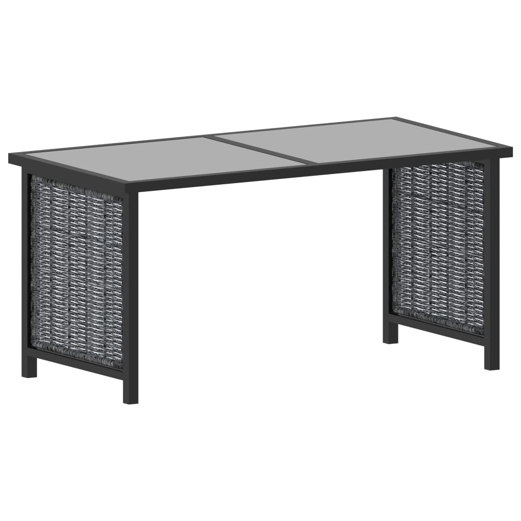 9 Piece Garden Lounge Set with Cushions Poly Rattan Anthracite