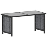 9 Piece Garden Lounge Set with Cushions Poly Rattan Anthracite