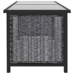 9 Piece Garden Lounge Set with Cushions Poly Rattan Anthracite