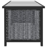 9 Piece Garden Lounge Set with Cushions Poly Rattan Anthracite - 45-Degree Angle