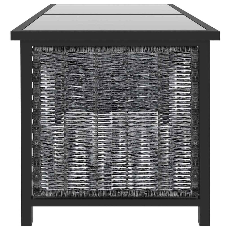 9 Piece Garden Lounge Set with Cushions Poly Rattan Anthracite