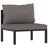 9 Piece Garden Lounge Set with Cushions Poly Rattan Anthracite