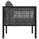 Right Corner Sofa with Cushion Anthracite Poly Rattan - Side View