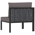 Right Corner Sofa with Cushion Anthracite Poly Rattan