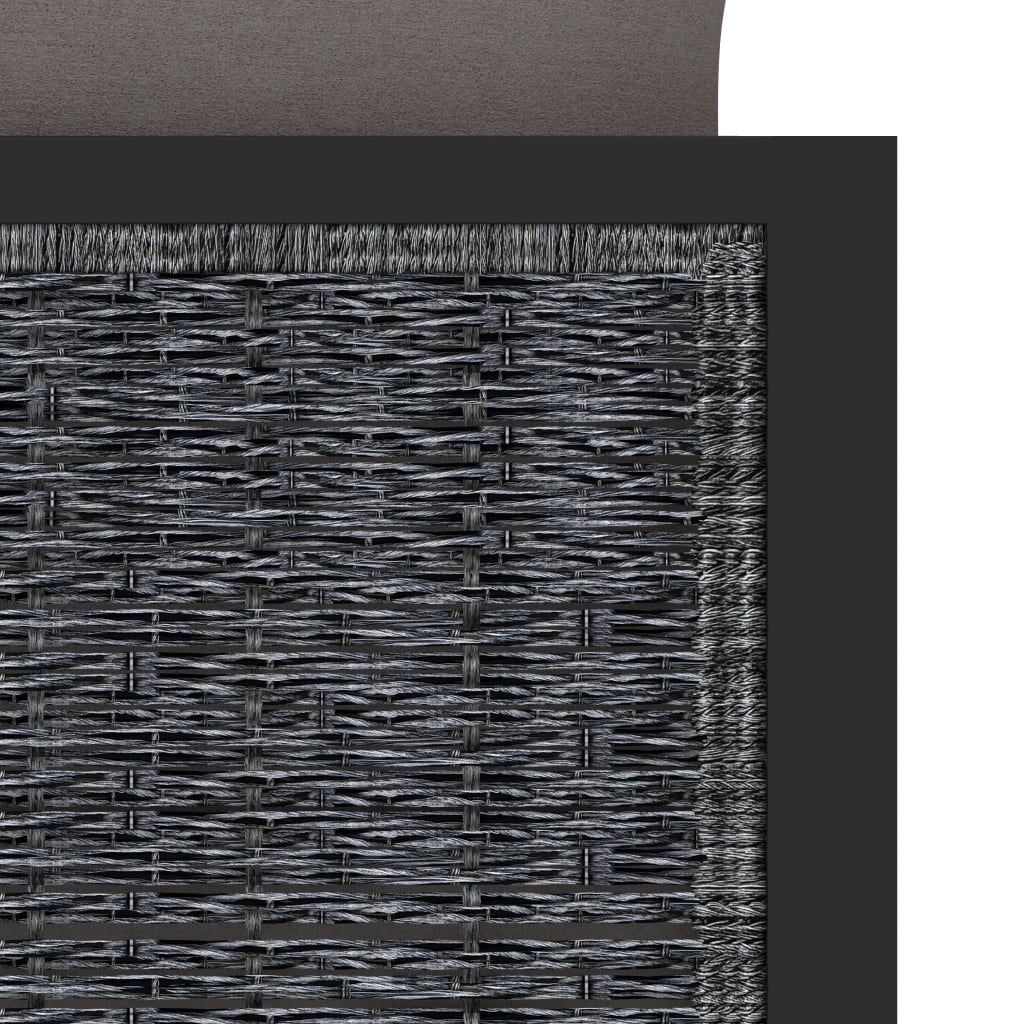 Right Corner Sofa with Cushion Anthracite Poly Rattan