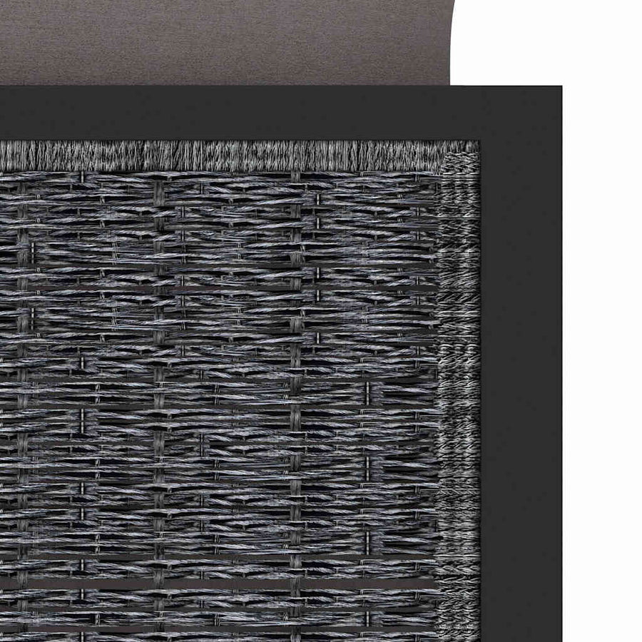 Right Corner Sofa with Cushion Anthracite Poly Rattan