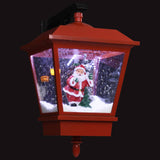Christmas Wall Lamp with LED Lights and Santa Red 40x27x45 cm - Rear View