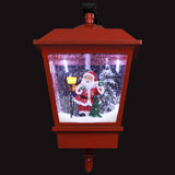 Christmas Wall Lamp with LED Lights and Santa Red 40x27x45 cm