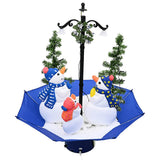 Snowing Christmas Tree with Umbrella Base Blue 75 cm PVC