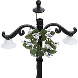 Snowing Christmas Tree with Umbrella Base Blue 75 cm PVC - Top-Down View