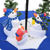 Snowing Christmas Tree with Umbrella Base Blue 75 cm PVC