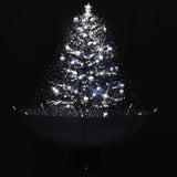 Snowing Christmas Tree with Umbrella Base Black 75 cm PVC - Side View