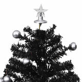 Snowing Christmas Tree with Umbrella Base Black 75 cm PVC - Top-Down View