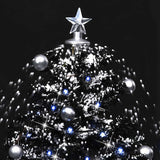 Snowing Christmas Tree with Umbrella Base Black 75 cm PVC - Rear View