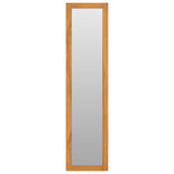 Wall Mirror with Shelves 30x30x120 cm Solid Teak Wood - Front View