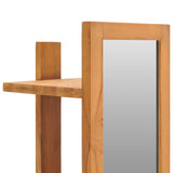 Wall Mirror with Shelves 30x30x120 cm Solid Teak Wood - Top-Down View