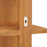 Wall Mirror with Shelves 30x30x120 cm Solid Teak Wood - 45-Degree Angle