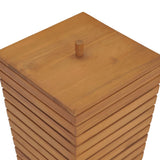 Laundry Basket 30x30x45 cm Solid Teak Wood - Rear View