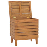Laundry Basket 40x30x45 cm Solid Teak Wood - Side View