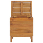 Laundry Basket 40x30x45 cm Solid Teak Wood