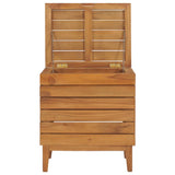 Laundry Basket 40x30x45 cm Solid Teak Wood - Top-Down View