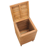 Laundry Basket 40x40x70 cm Solid Teak Wood - 45-Degree Angle