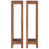 Plant Stands 2 pcs 25x25x100 cm Solid Teak Wood - Side View