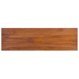 TV Cabinet 100x30x40 cm Solid Teak Wood - Rear View