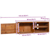 Wall-mounted TV Cabinet 90x30x30 cm Solid Teak Wood