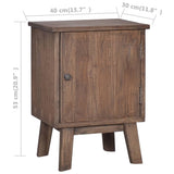 Bedside Cabinet 40x30x53 cm Solid Teak Wood - Close-Up Angle