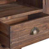 TV Cabinet 100x30x40 cm Solid Teak Wood - Low Angle