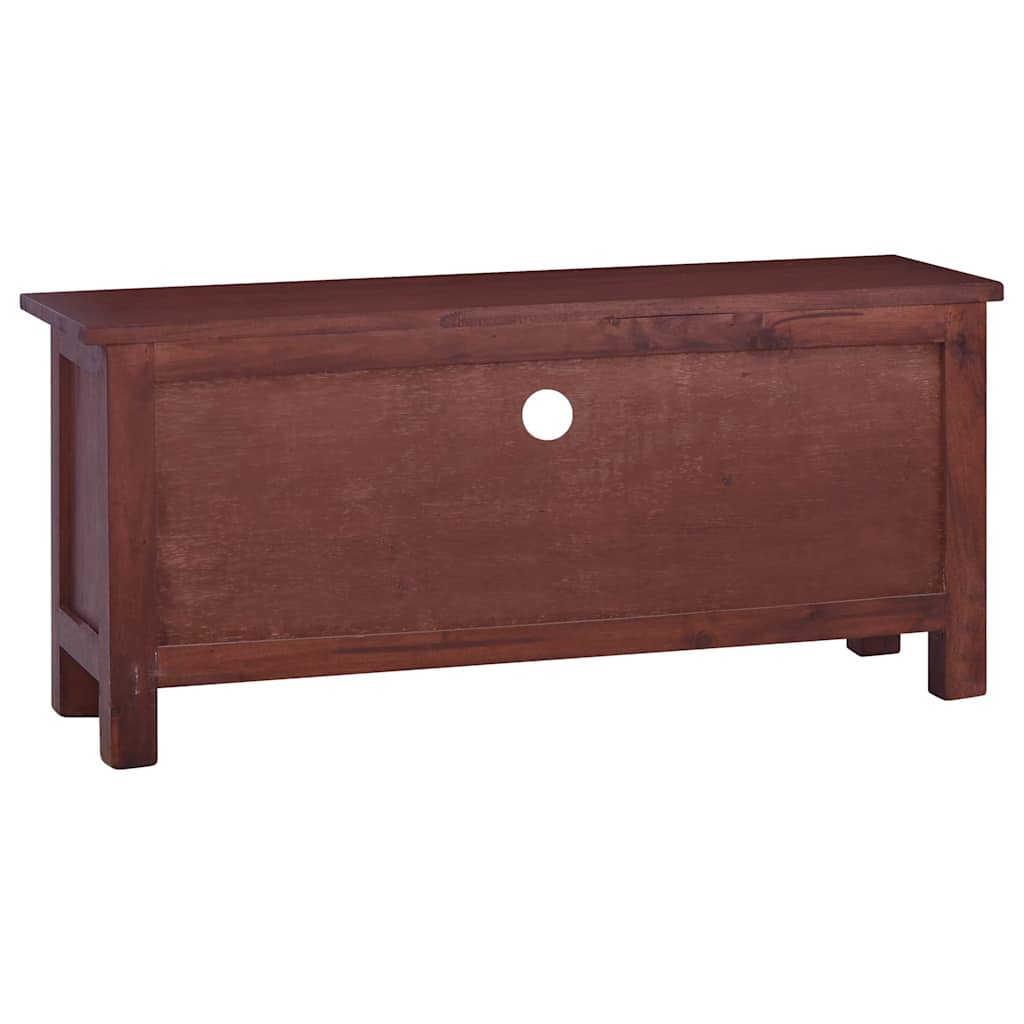 TV Cabinet Classical Brown 100x30x45 cm Solid Mahogany Wood