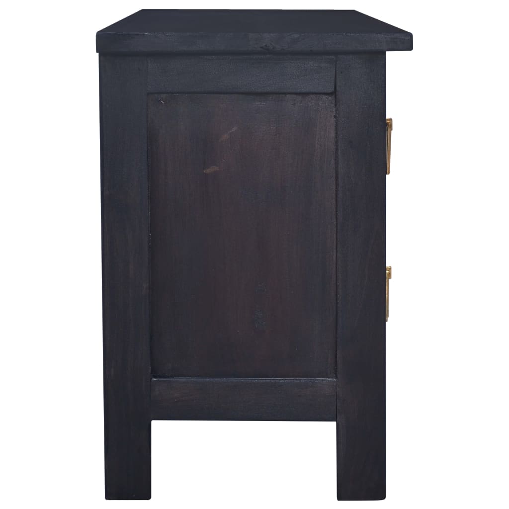 TV Cabinet Light Black Coffee 100x30x45 cm Solid Mahogany Wood