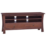 TV Cabinet Classical Brown 100x30x45 cm Solid Mahogany Wood