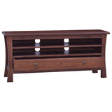 TV Cabinet Classical Brown 100x30x45 cm Solid Mahogany Wood - Top-Down View